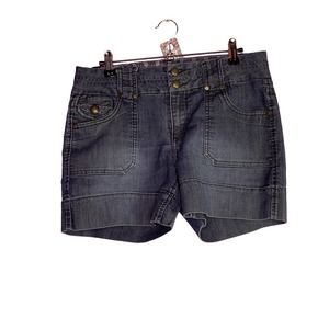 One Sone Womens Double Button Medium Wash Stretch Shorts Size 6